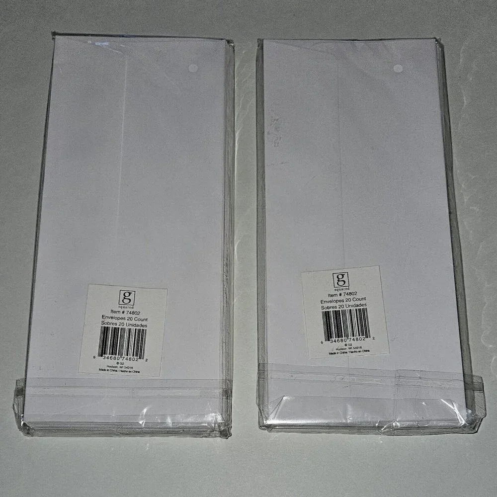 NEW 5 Packs Snowflake Envelopes Christmas Letters White Silver G Squared